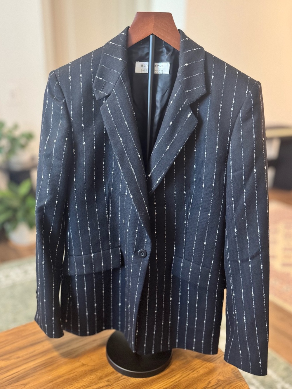 Bernard Zins Black Pinstripe Blazer